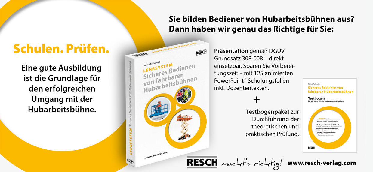 Zur Aus-, Weiter- und Zusatzausbildung von Bedienern fahrbarer Hubarbeitsbühnen. Staplerschein, Staplerfahrer, Kranführer, Kranschein, Gabelstapler,Geräteführer, Ausbilder